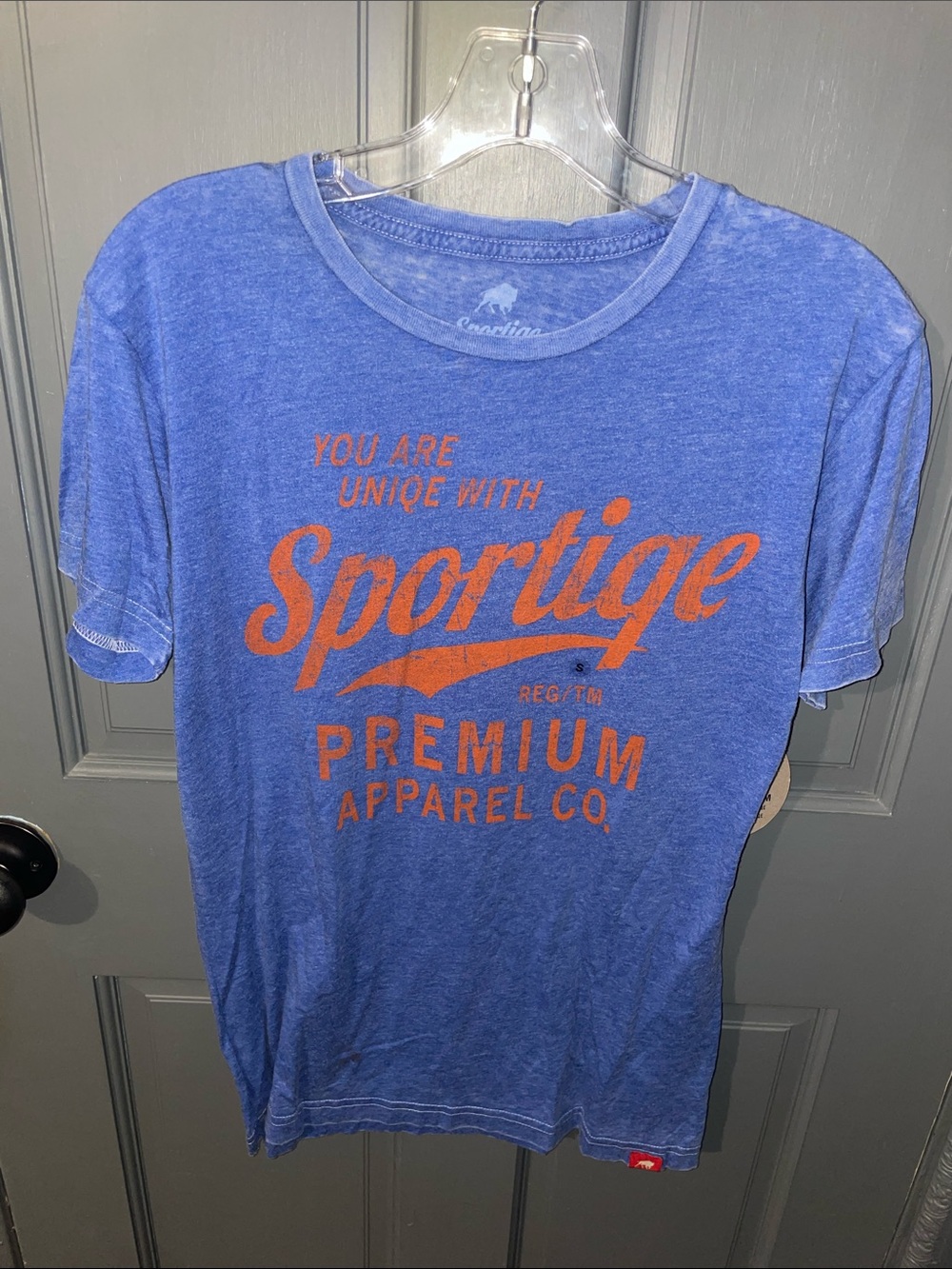 Kids Blue 'Sportige' Graphic Short Sleeve Tee